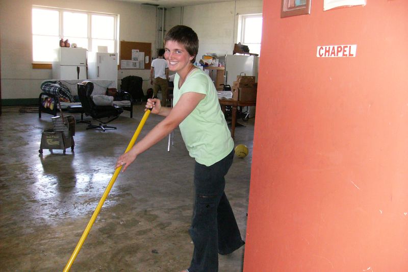 Mop, bucket and cleaning tools