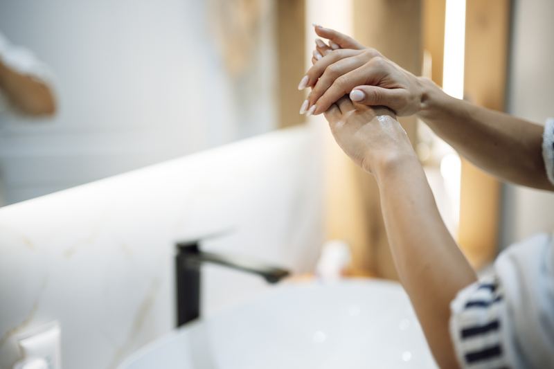 Bathroom cleaning and fixtures